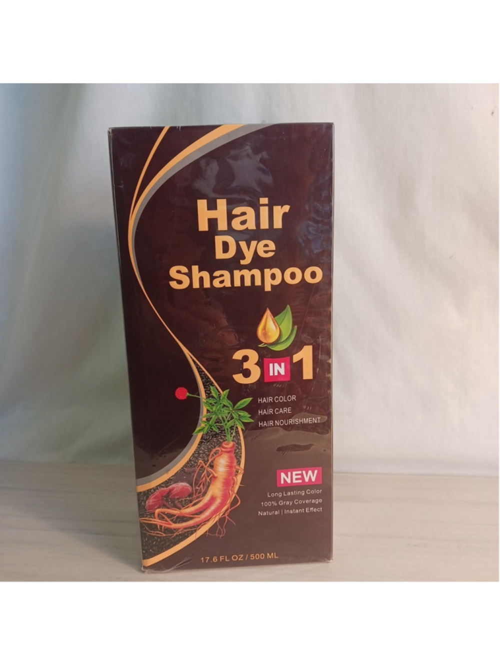 Dark Coffee Herbal Hair Dye Shampoo 3 in 1
